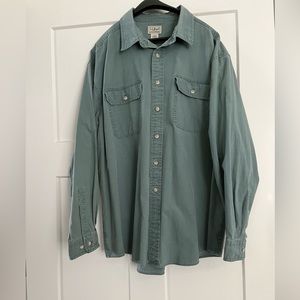L.L. Bean Stonewashed Green Cotton shirt